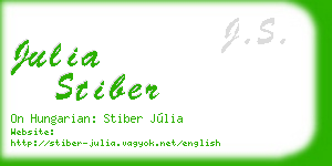 julia stiber business card